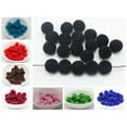thumbnail image 2 of U8MO 100 Velvet Acrylic Round Beads 10mm for Jewelry Making Choker necklace Tassel -Red, 2 of 9