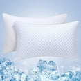 thumbnail image 5 of ZXNYH Shredded Memory Foam Pillows Queen Size Set of 2, Cooling Pillows for Sleeping 2 Pack, Adjustable Loft Bed Firm or Soft Pillows for Side, Back, Stomach, Hot Sleepers (20"x 30"), 5 of 5