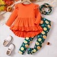 thumbnail image 2 of NOLDARES Toddler Clothes for Baby Girls Cute Print Long Sleeve Sweatshirt Pants Girls Warm Fall Winter Outfits Set(Red,6-7 Y), 2 of 6