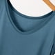 thumbnail image 4 of Camisola de encaje con falda corta de color liso para mujer, con cojín en el pecho, informal, de poliéster, para mujer, 4 of 6