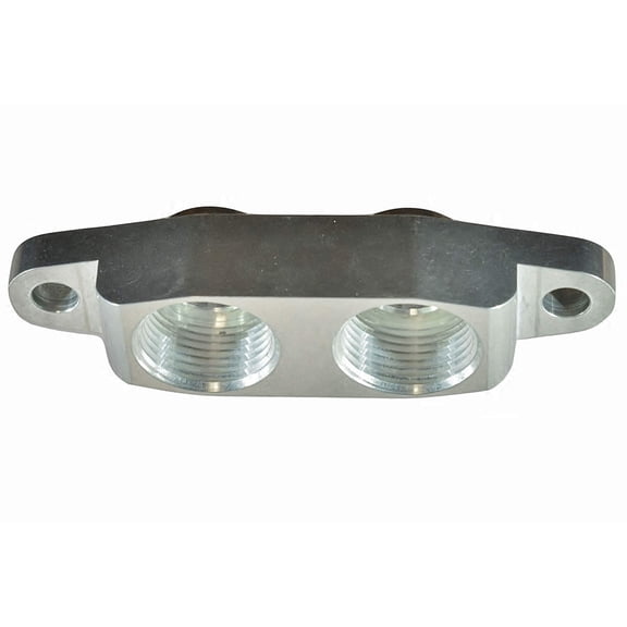 ICT Billet LS7 LS9 3/4 NPT Dry Sump Oil Line Pan Adapter Port Plate Pump Corvette Z06 LS LT 551350