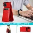 thumbnail image 2 of Dteck Back Wallet Phone Case for Samsung Galaxy A12 with ID & Credit Card Holder Slots Pockets Wallet Back Cover Stand Flip Folio Leather Galaxy A12 5G Cell Cases Women Men, Red, 2 of 7