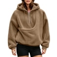 thumbnail image 4 of Fuzzy Full Zip Dog Pouch Hoodie for Women, Plush Pet Carrier Jacket, Warm Zip Up Sweatshirt for Dog Lovers Home Lounging Daily Wear, 4 of 6