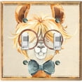 thumbnail image 1 of Metal Light Switch Plate Outlet Cover Nerdy Baby Llama Portrait LLA005, 1 of 13