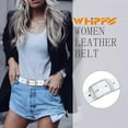 thumbnail image 3 of WHIPPY Women Leather Belt with Pin Buckle, White Waist Belt for Jeans Pants, 3 of 8