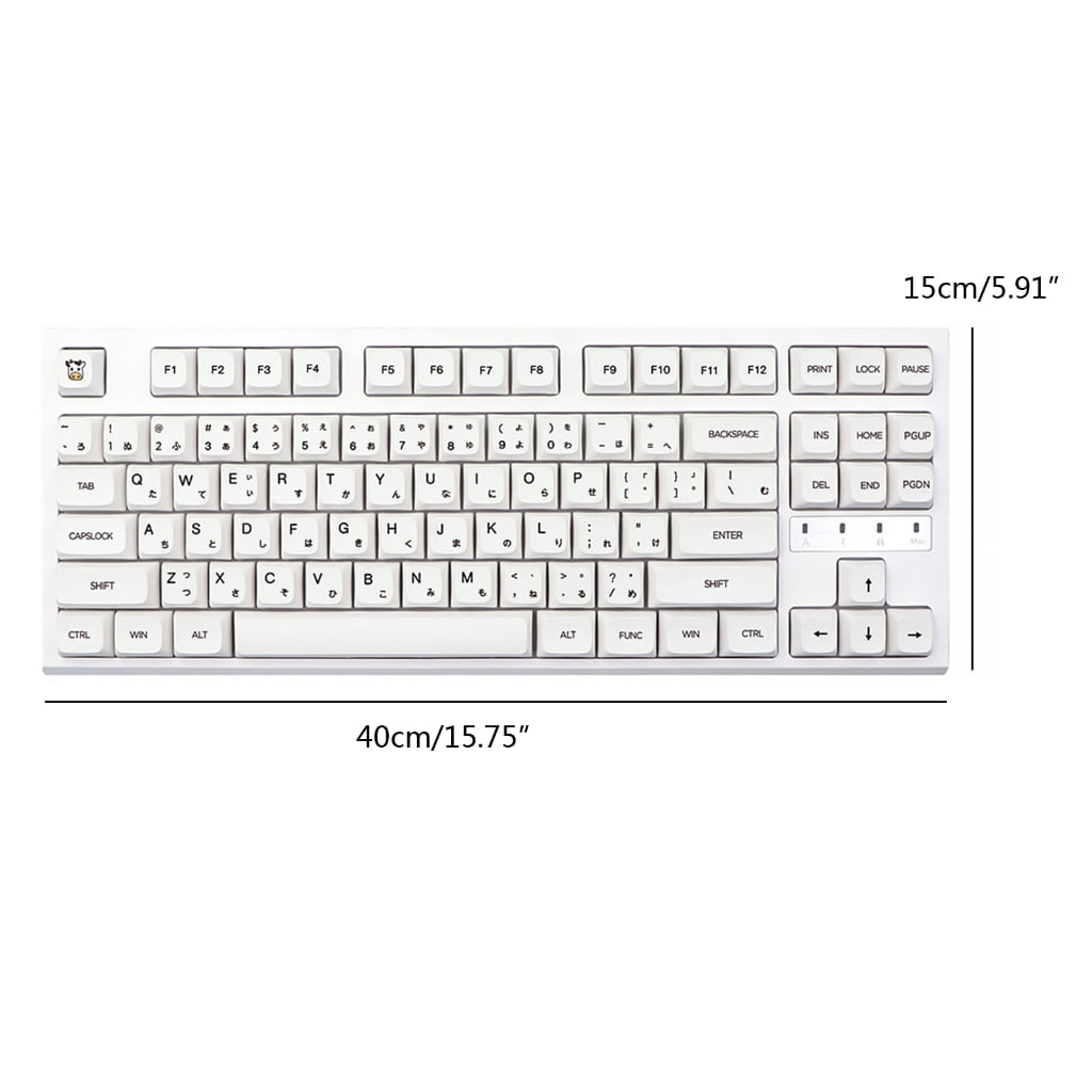 WINDLAND Minimalist White PBT Keycaps XDA Profile Japanese Aesthetics Keycap Set 126PCS