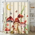 thumbnail image 5 of Cow Skull Moon Bathroom Sets with Shower Curtain and Rugs and Accessories, Black White Boho Shower Curtain Sets, Four Fire Earth Geometric Shower Curtains for Bathroom Decor 4 Pcs, 5 of 7