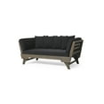 thumbnail image 5 of 3-in-1 Convertible Outdoor Patio Daybed Sofa, 3-Seat Sofa with Foldable Arm and Back Pillows, Teak Acacia Wood Frame Patio Sofa for Patio, Porch, Poolside, Black, 5 of 9