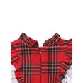 thumbnail image 5 of Qiylii Infant Sister Matching Christmas Costume Lace Long FLared Sleeve Plaid Jumpsuit/Dress, 5 of 5