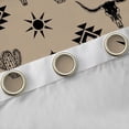 thumbnail image 5 of Feelyou Brown Sheep Skull Black Out Curtains for Men, Vintage Western Aztec Curtains Pack of 2 (42x63 Each), Hippie Bohemian Style Bedroom Curtains, Living Room Curtains Decor, 5 of 7