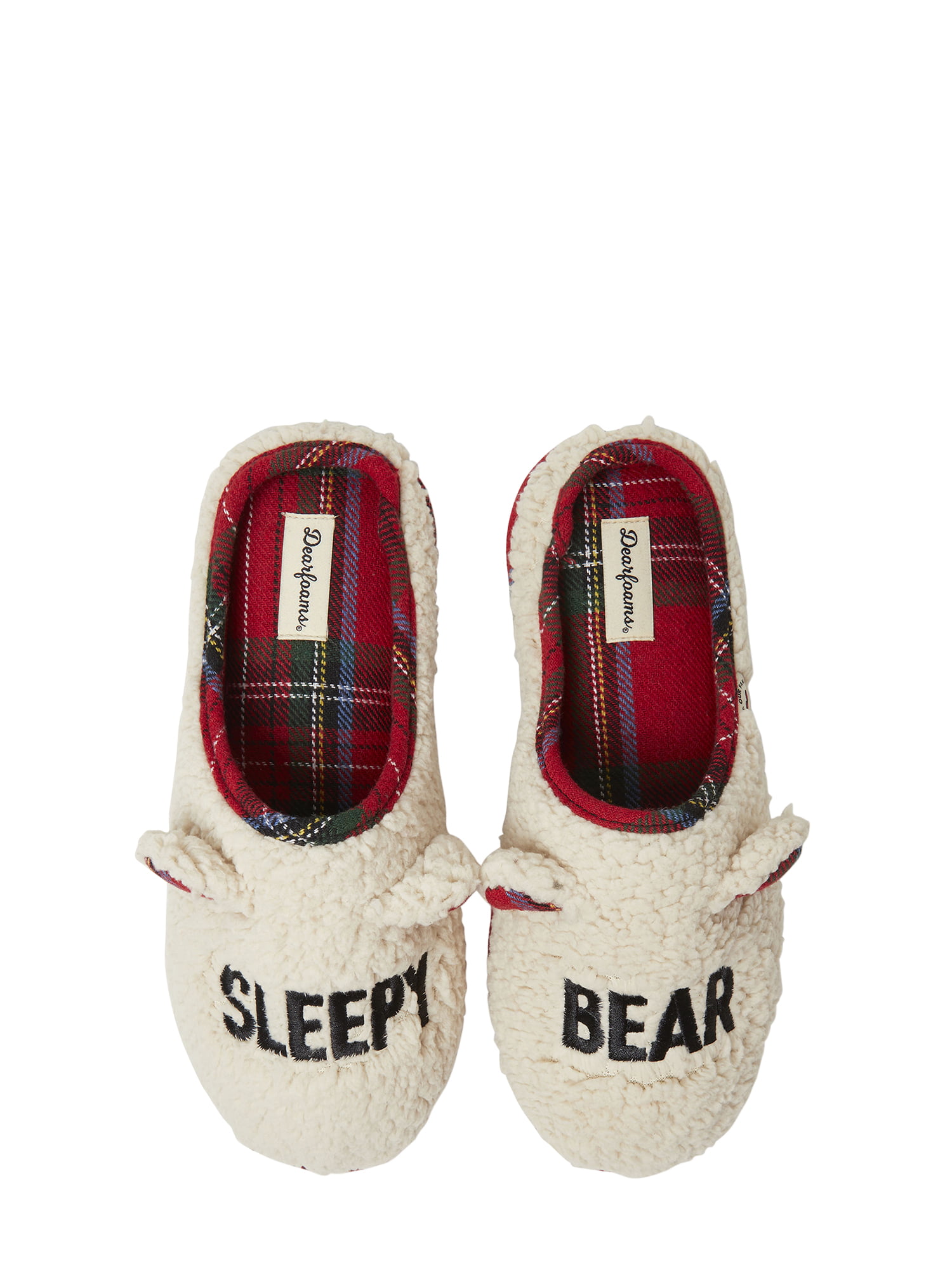dearfoams sleepy bear slippers