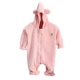 thumbnail image 2 of AherBiu Baby Boys Girls Clothes Hooded Jumpsuits Athletic Rompers Fall Winter Long Sleeve Zip up Sweatshirts Bodysuits Solid Color, 2 of 4