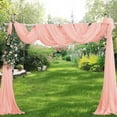 thumbnail image 2 of Canopy Bed Curtains Window Valances:Wedding Arch Draping Fabric,30×217in Versatile Bed Canopy Curtains,Colorful Canopy Bed Scarf for Bed/Birthday Party,2PCS (Peach), 2 of 11