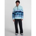 thumbnail image 2 of No Boundaries Mock Neck Quarter Zip Fleece Graphic Print Pullover, Men’s XS-4XLT, 2 of 5