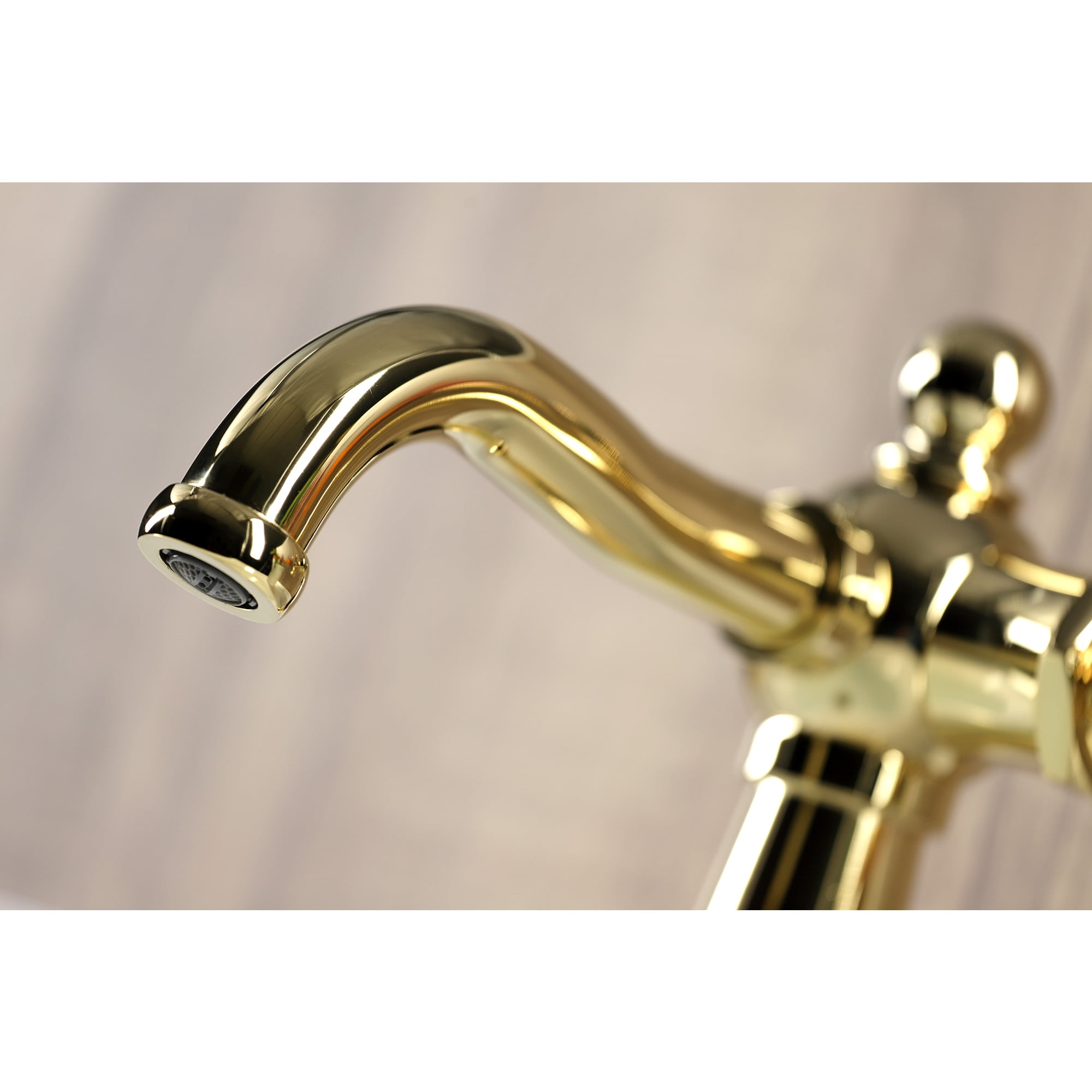 Kingston Brass KS3542RX Belknap One-Handle Single-Hole Bathroom Faucet with Push Pop-Up Drain, Polished Brass