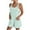 Mint Green, variant on Akafmk Women Summer Jumpsuits Shorts Casual Stripe Print Overalls Adjustable Loose Rompers with Pockets Pink L