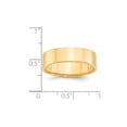 thumbnail image 3 of 14k Yellow Gold 6mm Flat Men's Plain Classic Wedding Band Ring Size 13, 3 of 4