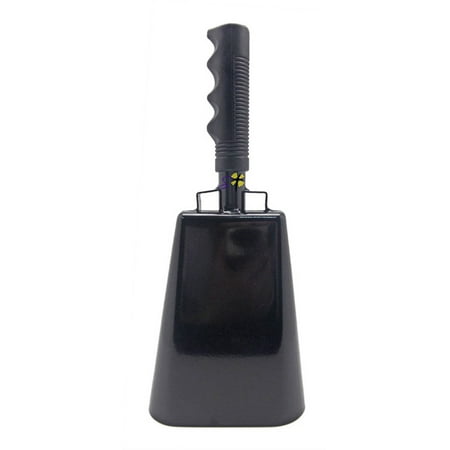 11.2 inch Black Bell Black Handle Cowbell with Stick Grip Handle Used for Cheering at Sporting Events - Cow Bell by Stewart Tradingâ?¢