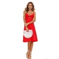 thumbnail image 4 of NAYAOTO Women 2026 Summer Dresses Tie Front V-Neck Spaghetti Strap Button Down A-Line Backless Swing Midi Dress, 4 of 6