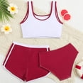thumbnail image 6 of Shadoumai Girls Swimsuits Size 10-12 Rash Guard Princess Bikini Set Drawstring Tankini Sets 2-Piece Bathing Suit Tropical Printed Girls' Swimwear with Print Shorts, 6 of 8