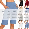 thumbnail image 3 of SwiftWear Women's Yoga Shorts High Waisted Knee Length Pockets Solid Color Soft Stretch Workout Running Athletic Shorts, 3 of 9