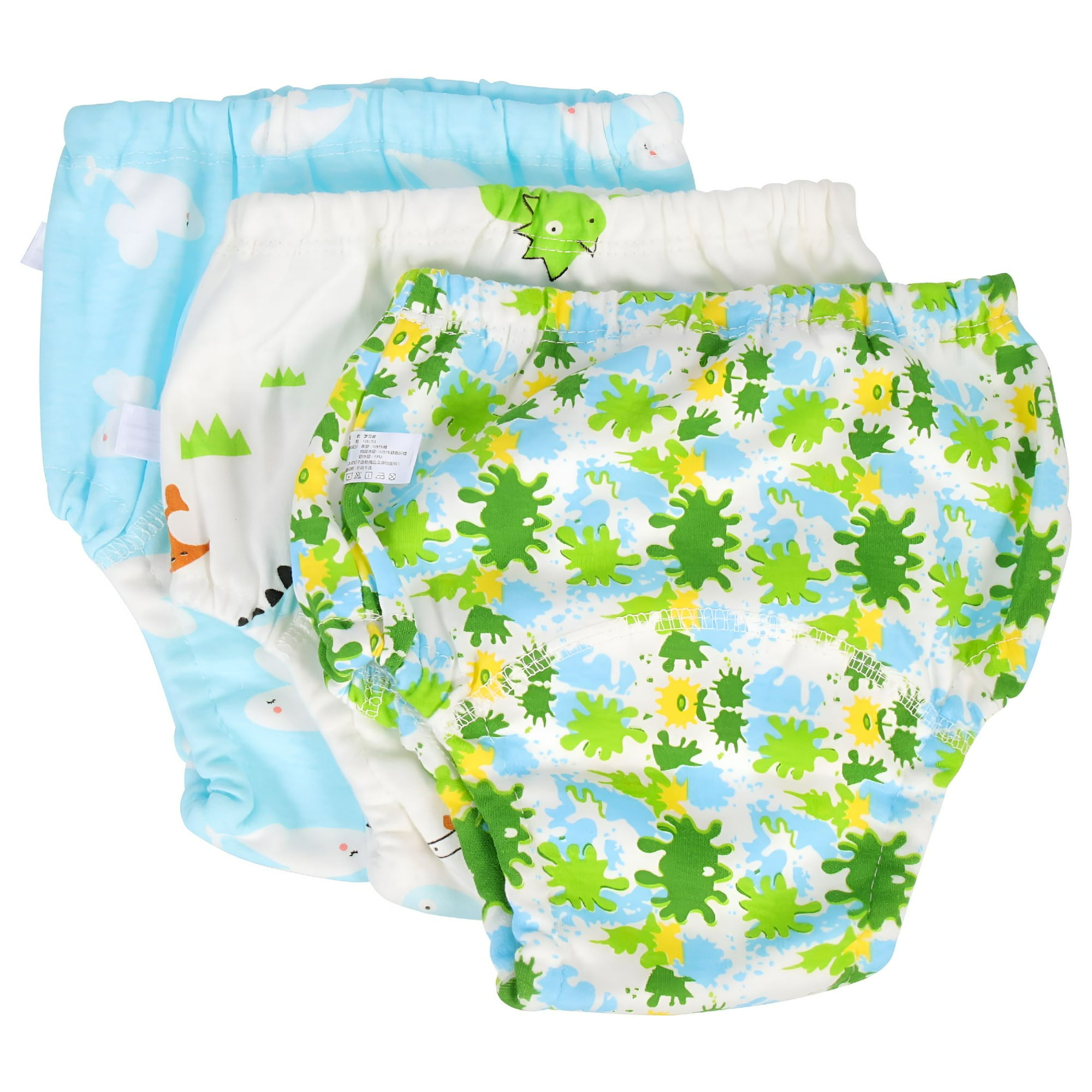 TELOLY 3Pcs Reusable Baby Swim Diapers for Beach and Pool (Mixed Styles)