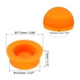 thumbnail image 2 of Uxcell 0.57" LED Flashlight Switch Cap, 6 Pcs Silicone Soft Boot Cap Cover, Orange, 2 of 5