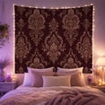 thumbnail image 2 of Ornate Damask Medallions on a Rich Burgundy Background, Majestic Vintage for Boho Decor Lovers, Classic Elegant Wall Art, Housewarming Gift Tapestry Wall Hanging for Bedroom and Living Room, 2 of 7