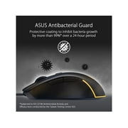 ASUS TUF Gaming M3 Gen II is an ultralight 59-gram wired gaming mouse with IP56 dust and water resistance, ASUS Antibacterial Guard, an 8000 dpi sensor, 60-million-click lifespan switches, PTFE mouse