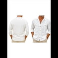 thumbnail image 3 of Camisa Guayabera de Larga con Cuatro Bolsillos para Hombre, Detalle de Pinzas, Corte Holgado L, 3 of 6