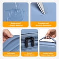 thumbnail image 4 of Organizador electrónico miloocul de doble capa de cuero gris y azul, 4 of 6