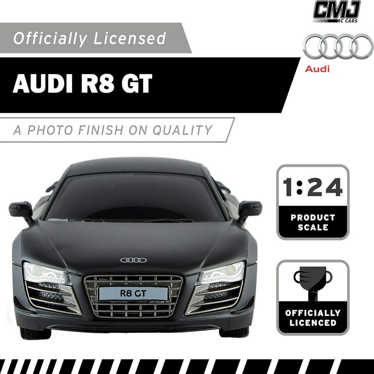 CMJ RC Cars: Audi R8 GT RC - Black - 1:24 Scale, Remote