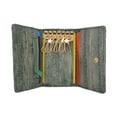 thumbnail image 3 of New Waterproof Eel Skin Leather Key Case Holder Credit Card Wallet (Green), 3 of 6