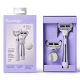 thumbnail image 4 of Flamingo Women's 5-Blade Razor - 1 Razor Handle and 2 Razor Blade Refills, Polished Chrome, 4 of 7