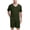 Army Green, variant on ZZwxWA Men's V-neck Pajamas Sets Casual Lightweight Short Sleeve Crewneck Shirts and Soft Comfy Shorts Summer Housecoat Festival Gift