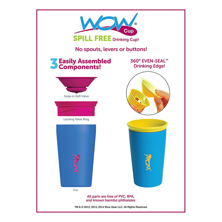 Wow Cup Wow Cup for Kids Original 360 Sippy Cup (Assorted Colors) Pink 