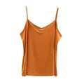 thumbnail image 2 of Homenesgenics Tank Tops with Built in Bras Women's Summer Casual Fashion-Neck Solid Color Tank Comfy Regular Tops Orange M, 2 of 6