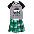 thumbnail image 2 of Lutiedan Matching Family Christmas Pajamas Sets Short Sleeve Tops and Shorts Sleepwear Xmas Holiday Family Pjs S-XXL,Style1, 2 of 6