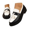thumbnail image 2 of EliteGoogv Womens Tassel Loafers Low Heel Slip On Comfortable Walking Shoes For Women Casual Daily Footwear US:6.5, 2 of 9