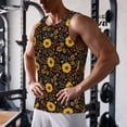 thumbnail image 5 of Pofeuu Fall Daisy Leaf Print Men's Workout Tank Tops Sleeveless Muscle Gym Shirt Quick Dry-4X-Large, 5 of 7