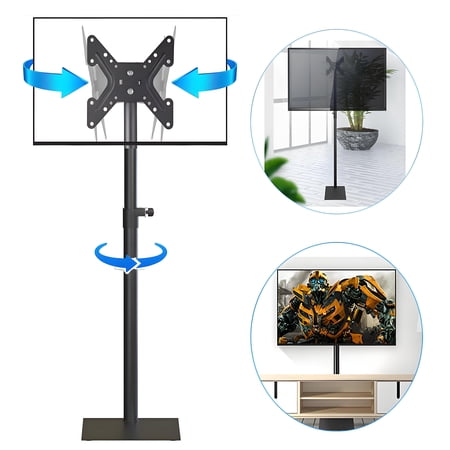 Gtouse Floor TV Stand  Height Adjustable TV Mount Swivel  TV Floor Stand for 12 to 43 inches Flat Screen or Curved Monitors