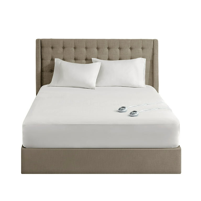 Serta Waterproof Heated Mattress Pad, Twin XL, White - Walmart.com