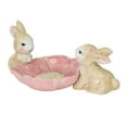 thumbnail image 2 of Tabletop Bunny Couple With Pink Bowl Ceramic Flower 2929546, 2 of 3