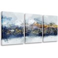 thumbnail image 1 of Abstract Wall Art for Living Room,Navy Blue Mountain Canvas Wall Art,Abstract Watercolor Wall Pictures,Framed Artwork for Bedroom Bathroom Wall Decor,Ready to Hang 3 Piece, 1 of 6
