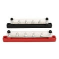 thumbnail image 1 of Power Distribution Terminal, Universal 6 Studs Heavy Duty Battery Bus Bar Black Red DC12V-48V 150A M6 2Pcs  For Yacht, 1 of 8