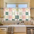 thumbnail image 2 of Yayeee Kitchen Curtains Tier Set of 2 Light Filtering 57"x24" Over Sink Window Panels, Beige Abstract, 2 of 7