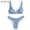 Light Blue-B, variant on ZAFUL for Women Shirred V Wired Bikini Set White S