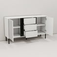 thumbnail image 6 of Dubbin Blister Modern Three Drawers and Two Door Side Cabinets White, 6 of 7