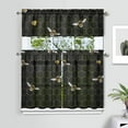 thumbnail image 2 of Kitchen Curtains 36 Inch Short - 3 Panel Set with Cute Bumble Bee and Honeycomb Print, Rod Pocket Window Curtain, 100% Polyester for Bee Lovers, Farmhouse, Kitchen, Living Room, Easy Wash, 2 of 6