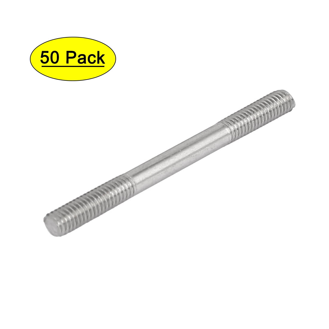 304 Stainless Steel Double End Threaded Studs Partial Threaded Bolts M8 8mm 